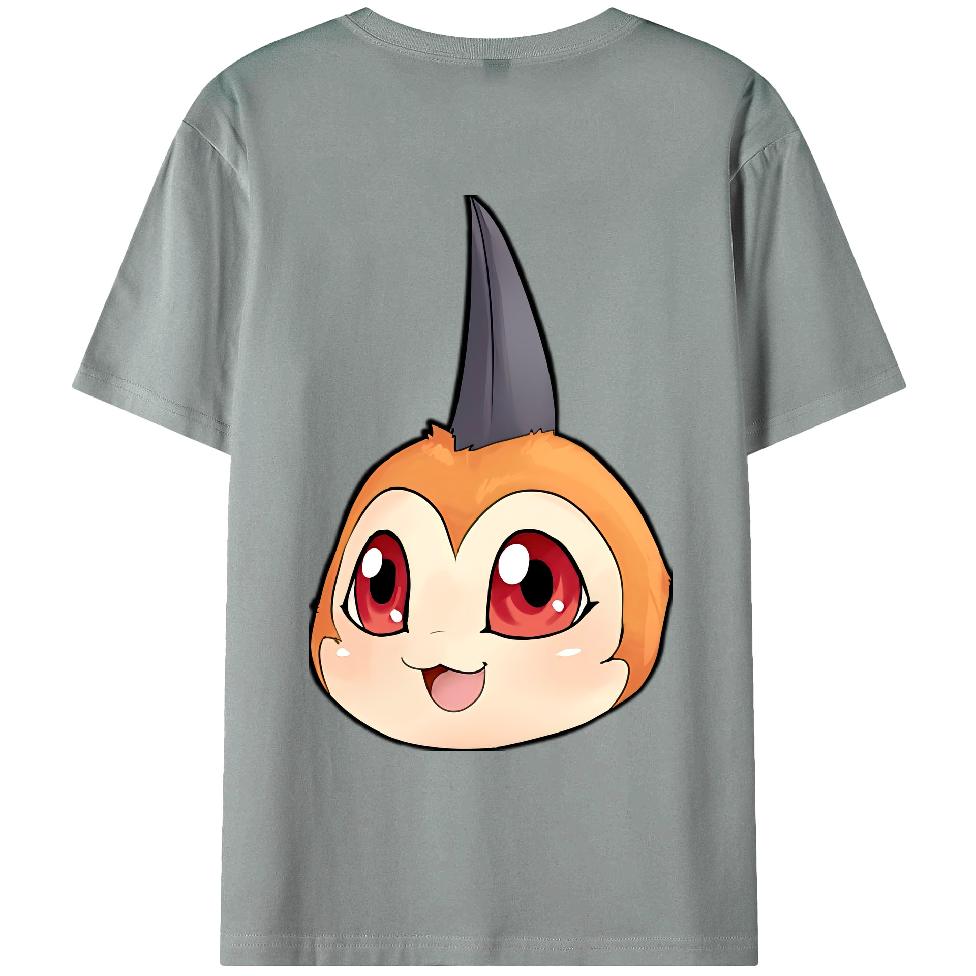 （画像用） Digimon デジタルモンスター/デジモン 綿100％ メンズ半袖Tシャツ（バックプリント） 通気性